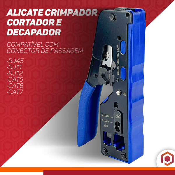 Alicate Conector Passagem Rj45/rj11/rj12/cat5/cat6/cat7 PCI