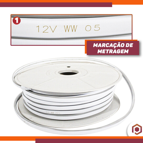 Kit Mangueira de Led rolo 50 metros 12V 